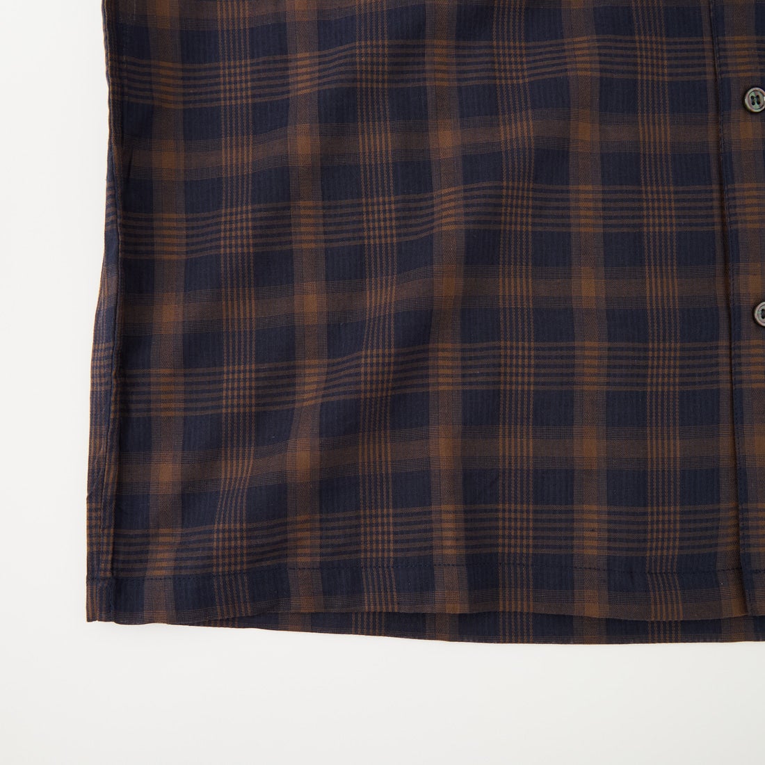 Noir Fabrik [ヌワールファブリック] シアーチェックオープンカラーシャツ [NF-262-020] NAVY