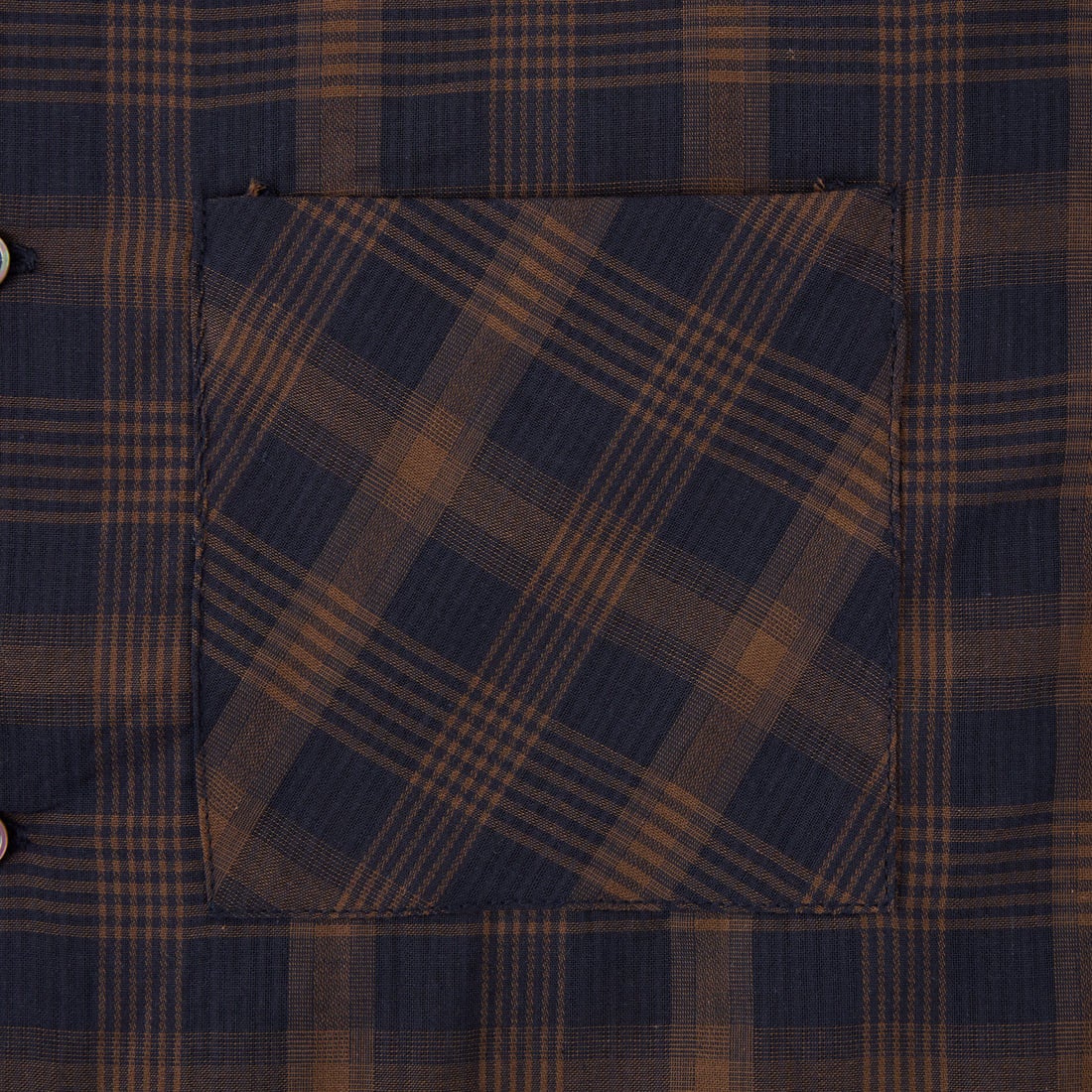 Noir Fabrik [ヌワールファブリック] シアーチェックオープンカラーシャツ [NF-262-020] NAVY