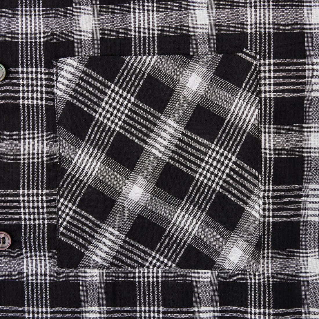 Noir Fabrik [ヌワールファブリック] シアーチェックオープンカラーシャツ [NF-262-020] BLACK