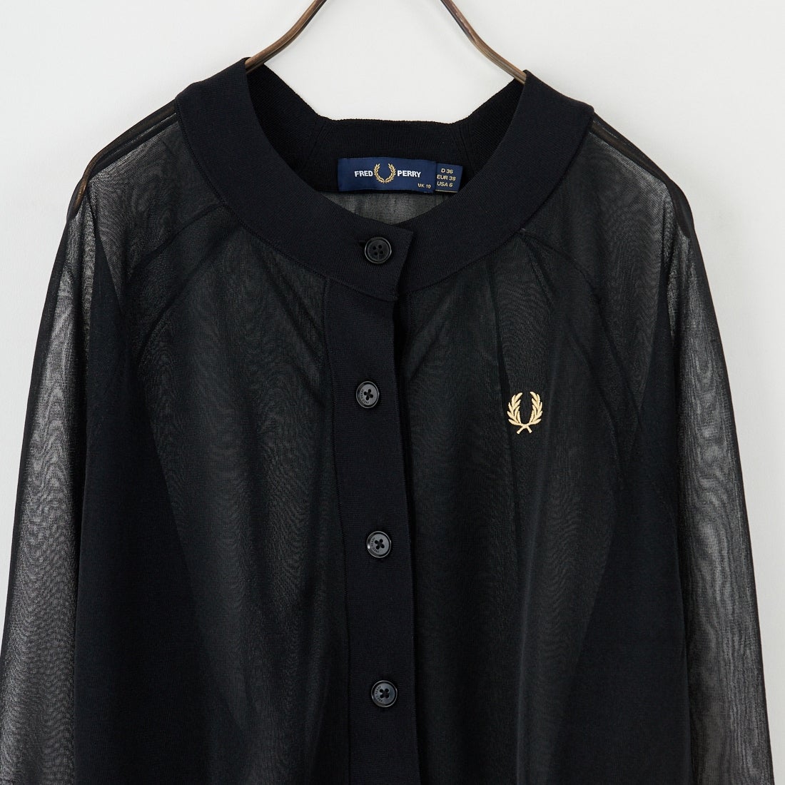 FRED PERRY [フレッドペリー] シアーカーディガン [K2124] 102 BLACK