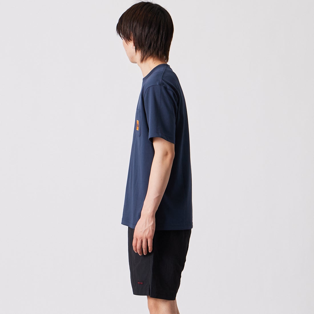 THE NORTH FACE [ザ ノースフェイス] ショートスリーブスクエアロゴポケットTシャツ [NT82541] UN &&モデル身長：177cm 着用サイズ：M&&
