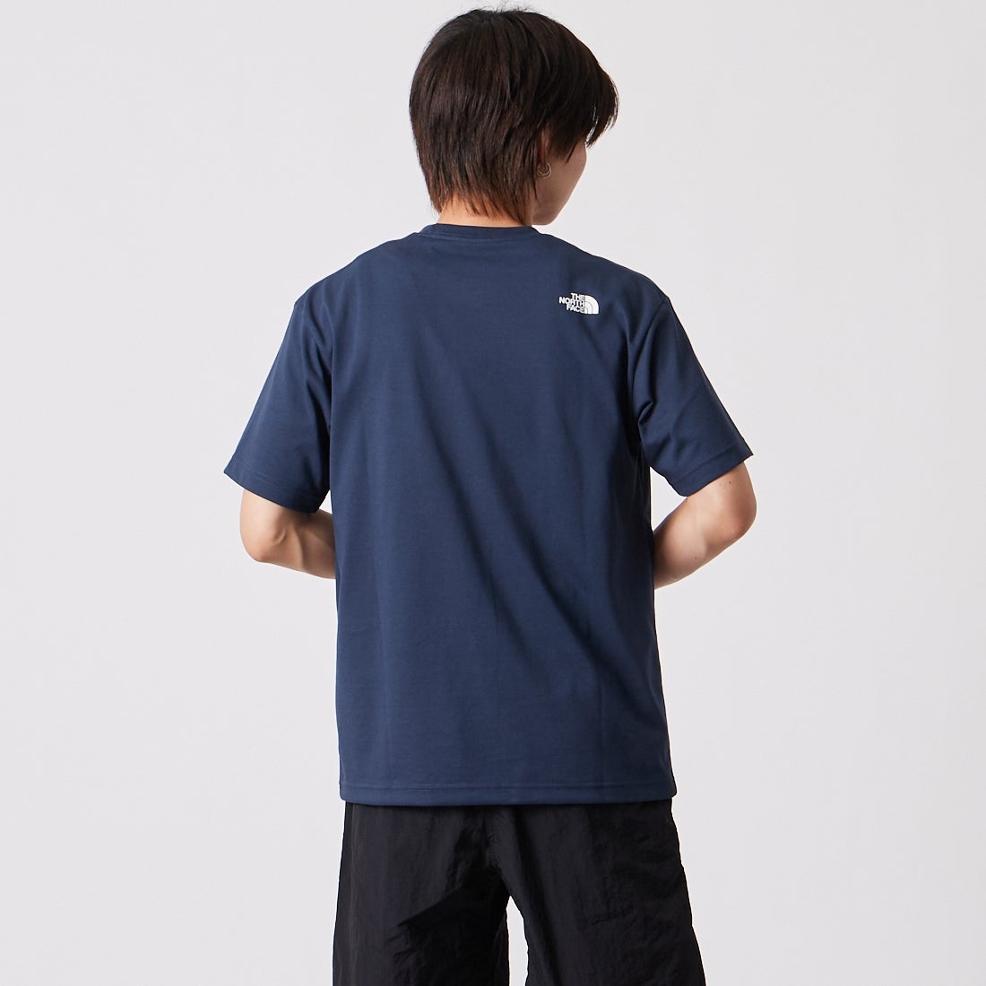 THE NORTH FACE [ザ ノースフェイス] ショートスリーブスクエアロゴポケットTシャツ [NT82541] UN &&モデル身長：177cm 着用サイズ：M&&