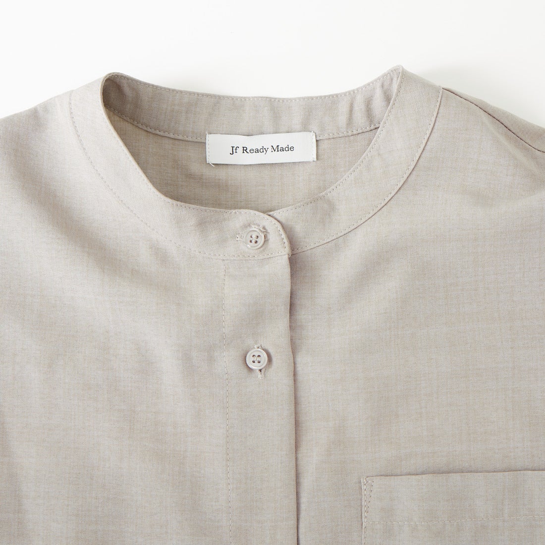 Jf Ready Made [ジェイエフレディメイド] 麻調バックヨークテープ切替ブラウス [4126126Z] ｸﾞﾚｰ