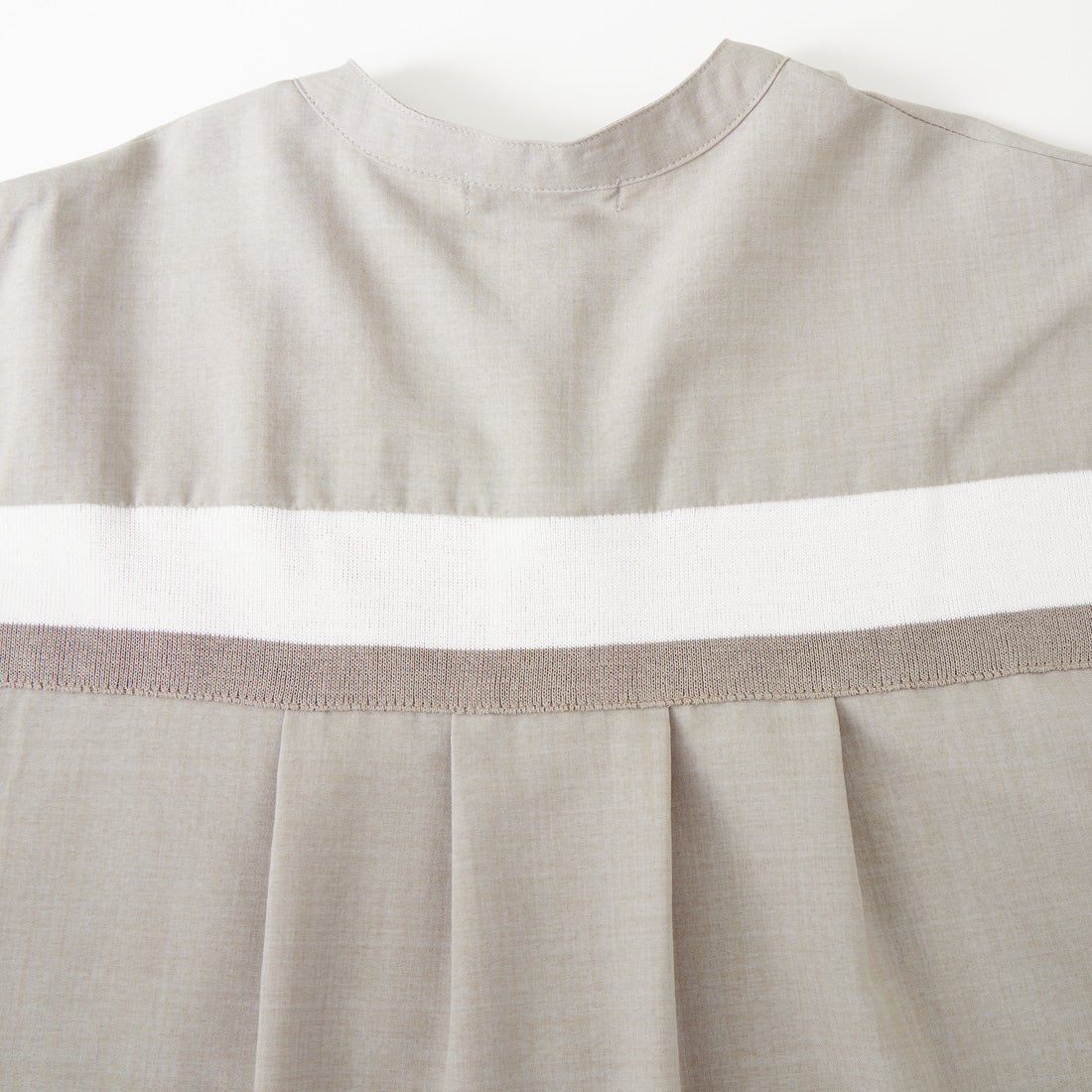 Jf Ready Made [ジェイエフレディメイド] 麻調バックヨークテープ切替ブラウス [4126126Z] ｸﾞﾚｰ