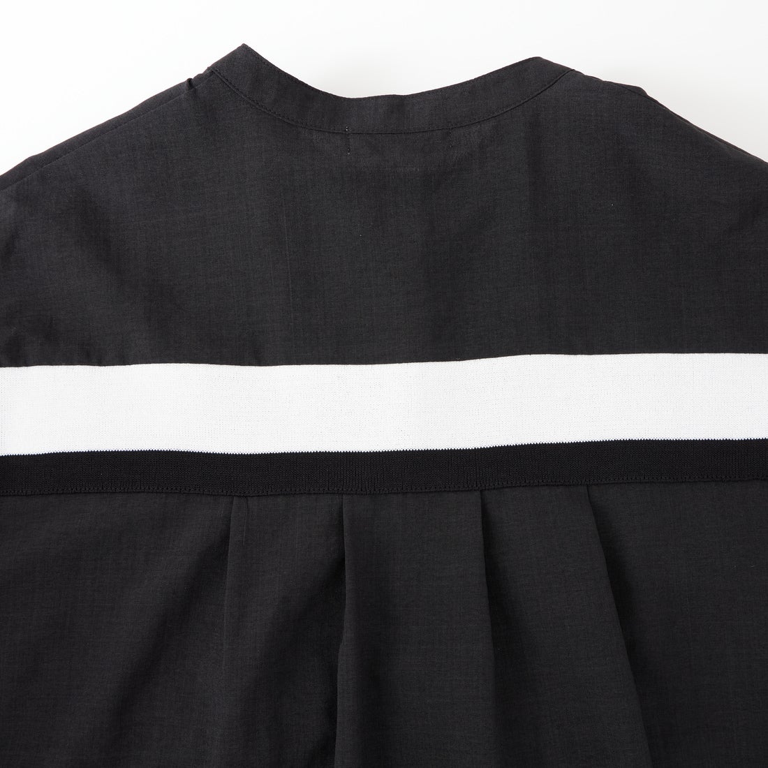 Jf Ready Made [ジェイエフレディメイド] 麻調バックヨークテープ切替ブラウス [4126126Z] ﾌﾞﾗｯｸ