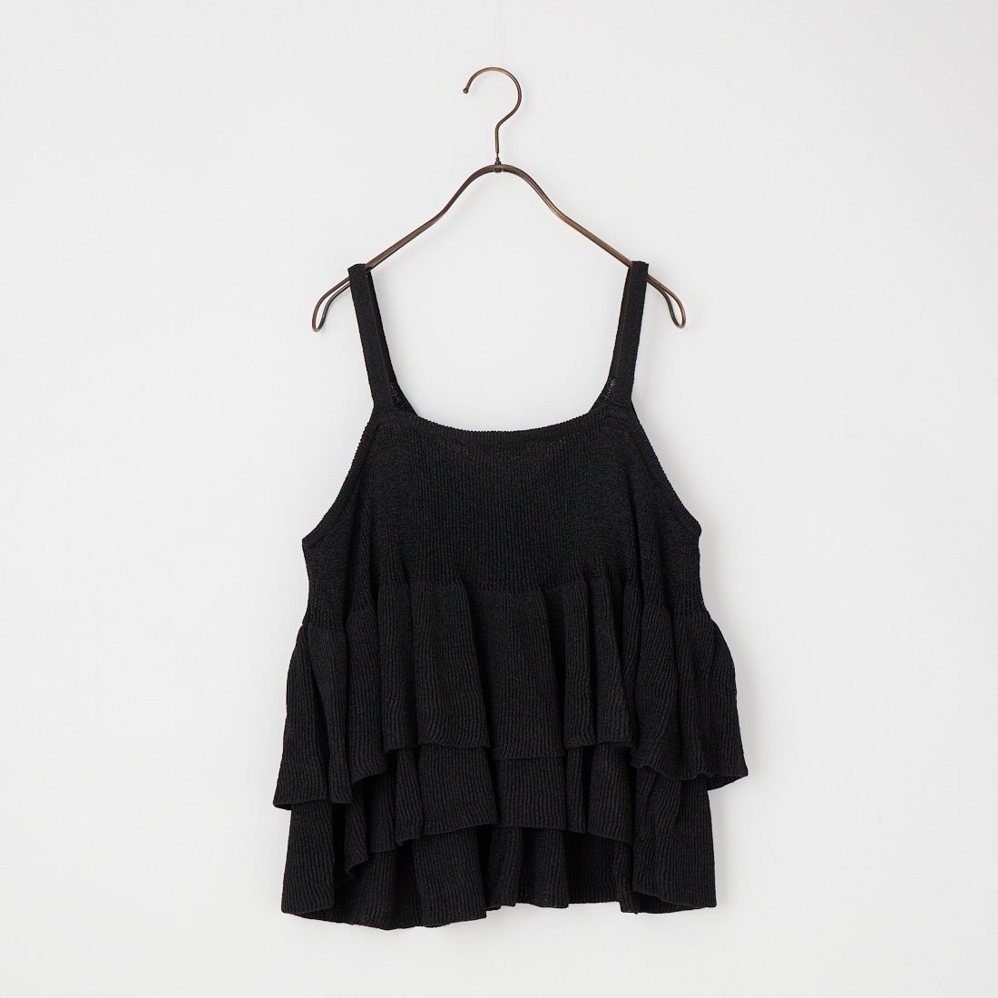 Jeans Factory Clothes [ジーンズファクトリークローズ] ペプラムニットキャミビスチェ [11268819] 004 ﾌﾞﾗｯｸ