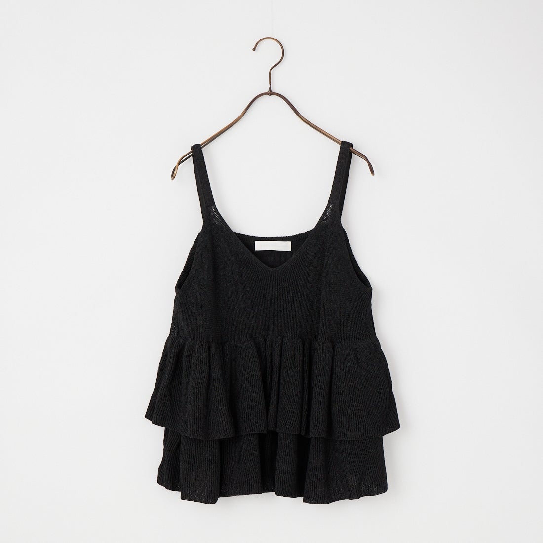 Jeans Factory Clothes [ジーンズファクトリークローズ] ペプラムニットキャミビスチェ [11268819] 004 ﾌﾞﾗｯｸ
