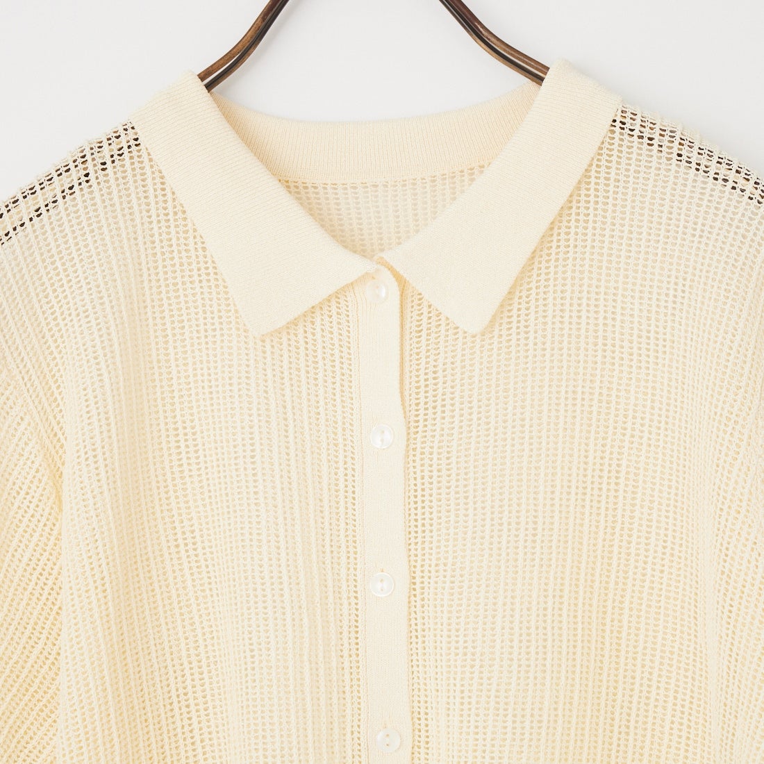 Jeans Factory Clothes [ジーンズファクトリークローズ] ニットポロカーディガン [11268820] 031 ｵﾌ