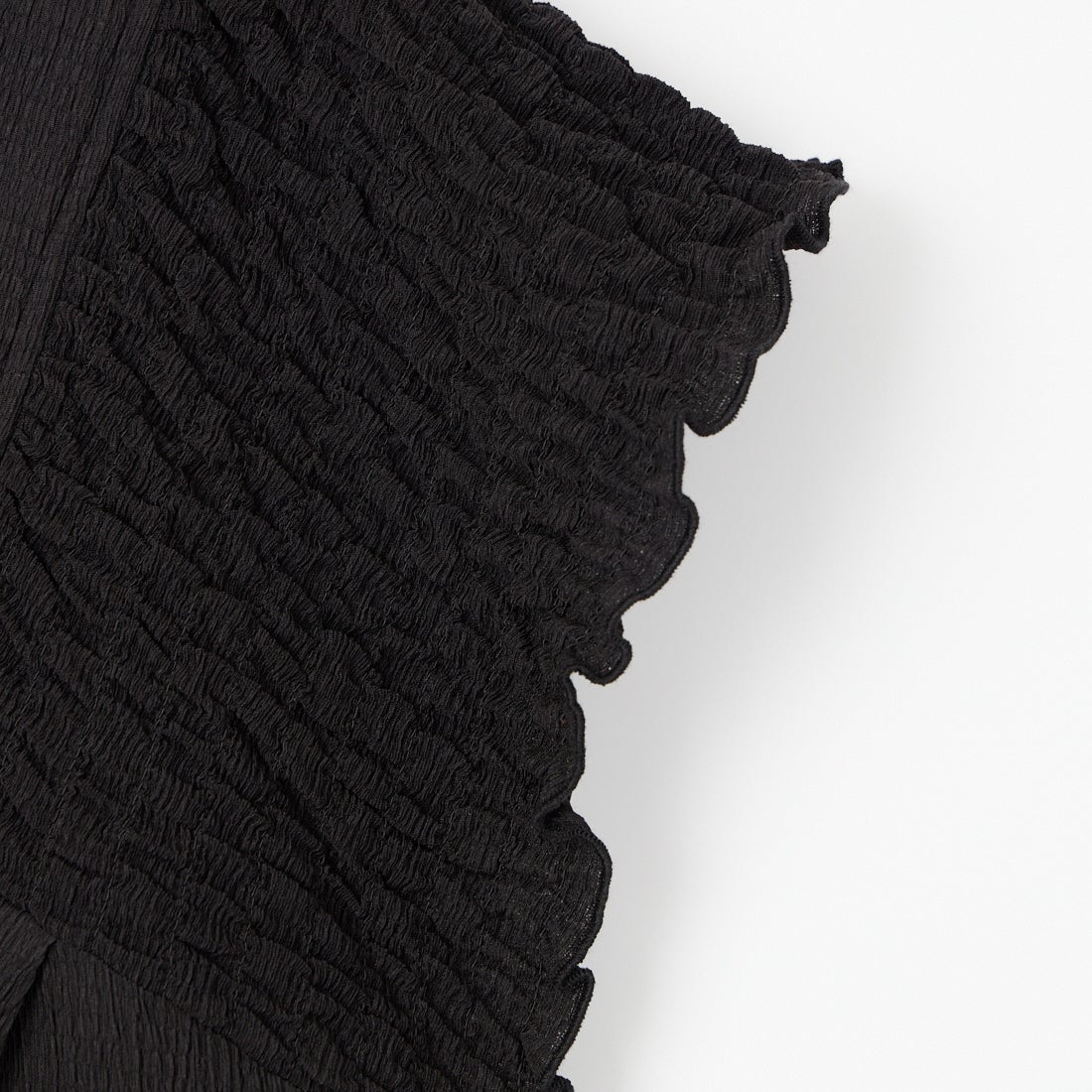 Jeans Factory Clothes [ジーンズファクトリークローズ] 楊柳ギャザーデザインオールインワン [IN1-AO-6] ﾌﾞﾗｯｸ