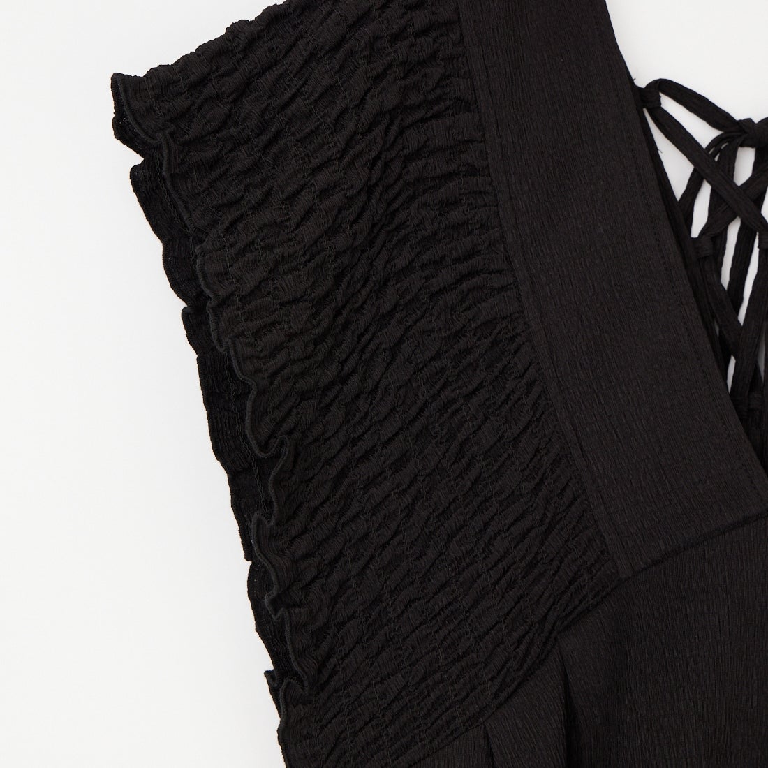 Jeans Factory Clothes [ジーンズファクトリークローズ] 楊柳ギャザーデザインブラウス [IN6-SH-6] ﾌﾞﾗｯｸ