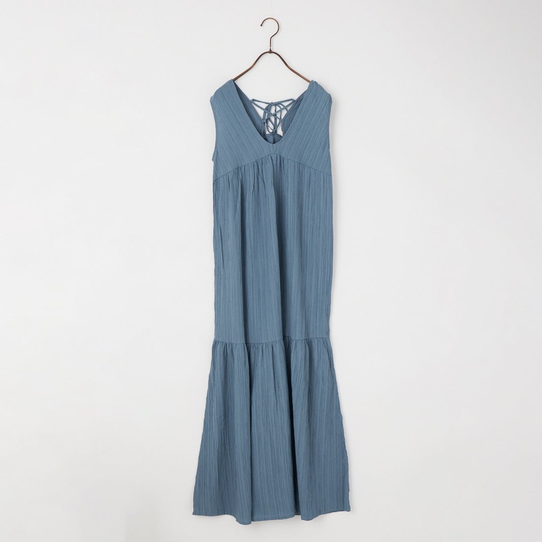 Jeans Factory Clothes [ジーンズファクトリークローズ] 楊柳マキシワンピース [IN2-OP-6] BLUE