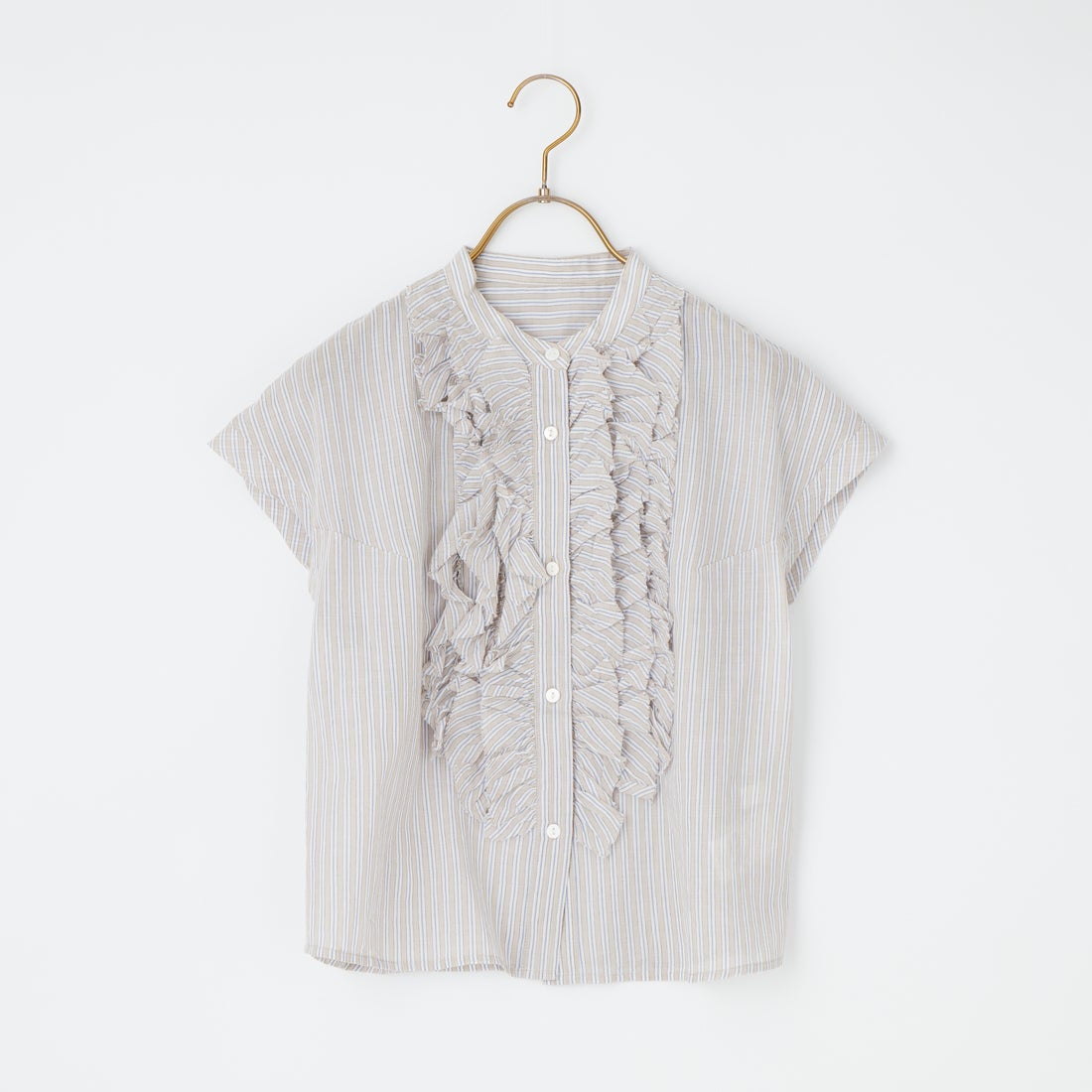 Jeans Factory Clothes [ジーンズファクトリークローズ] フリルブラウス [25619-MN] BEG ST
