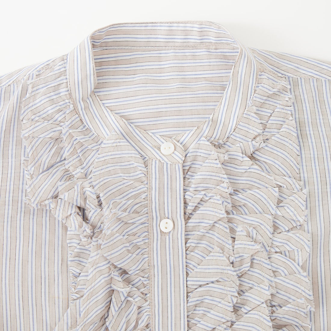 Jeans Factory Clothes [ジーンズファクトリークローズ] フリルブラウス [25619-MN] BEG STry Clothes [ジーンズファクトリークローズ] フリルブラウス [25619-MN]