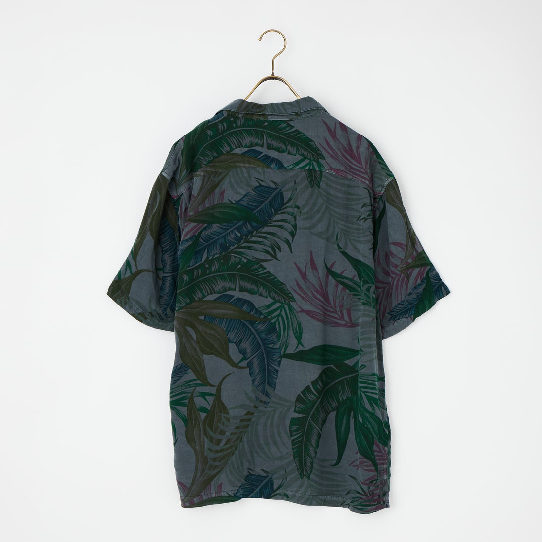 HELLO CALIF [ハローカリフ] ピグメントトロピカルシャツ [662002] BLACK