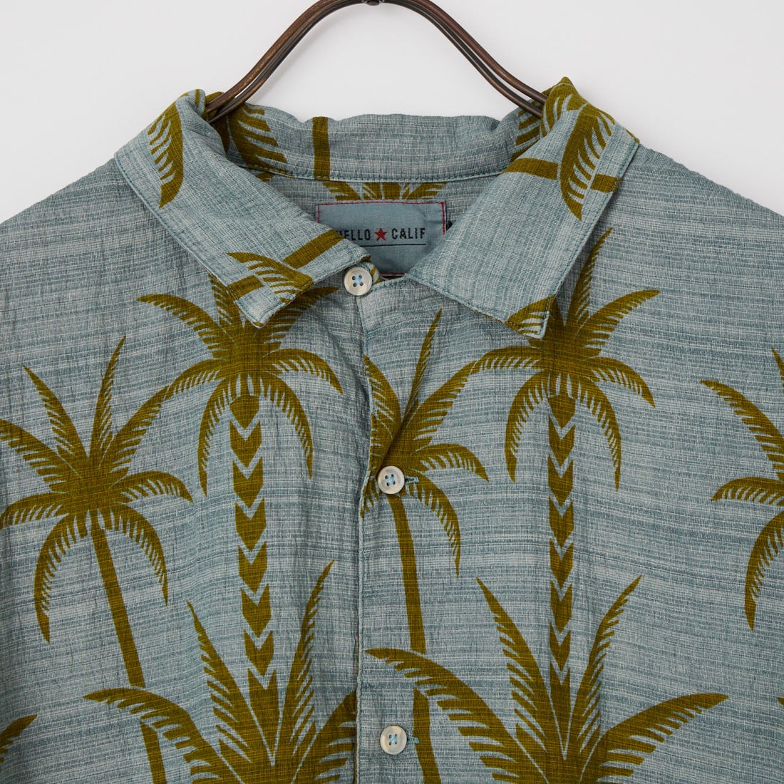 HELLO CALIF [ハローカリフ] ピグメントトロピカルシャツ [662003] GRAY