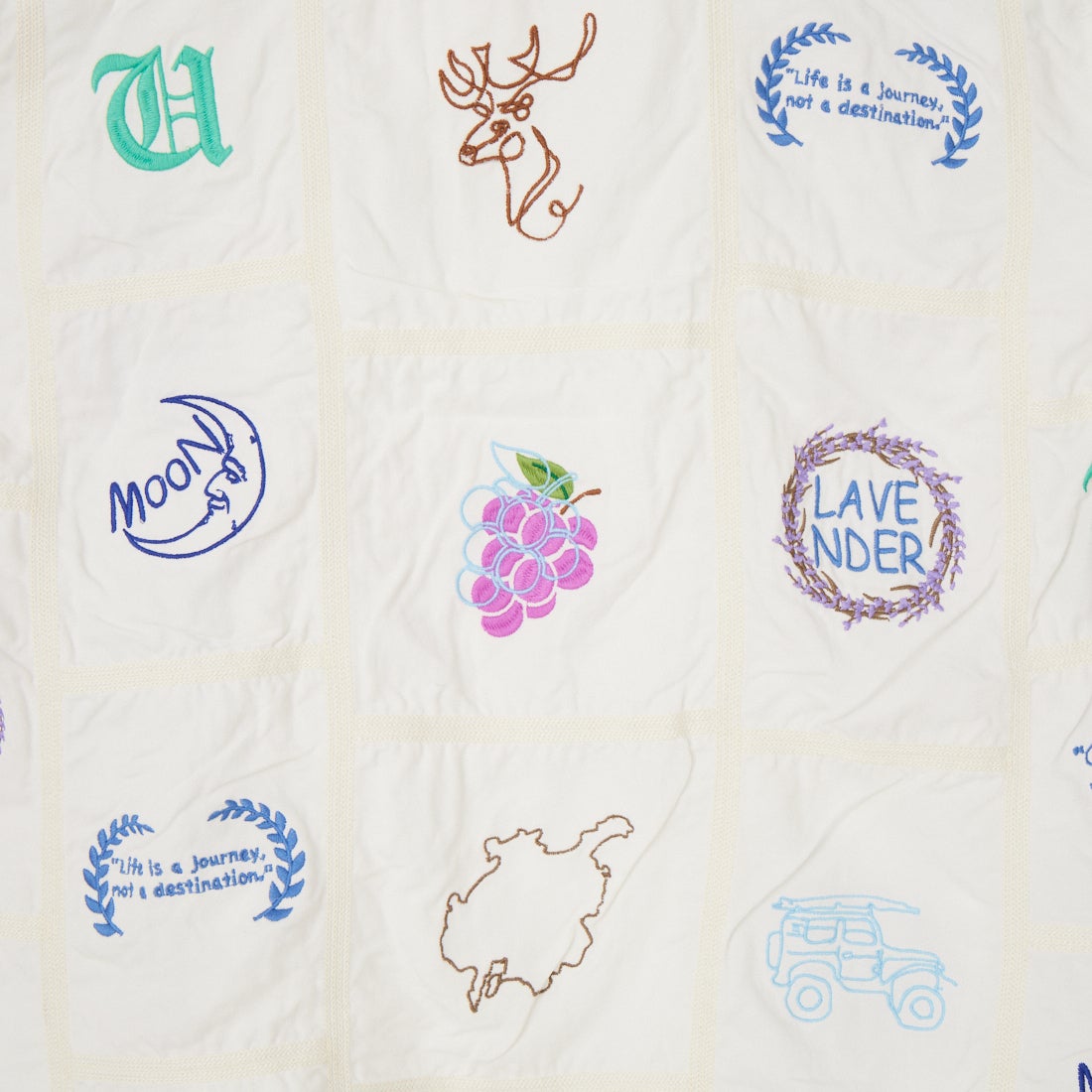 HELLO CALIF [ハローカリフ] パッチワークエンブロイドシャツ [662006] WHITE