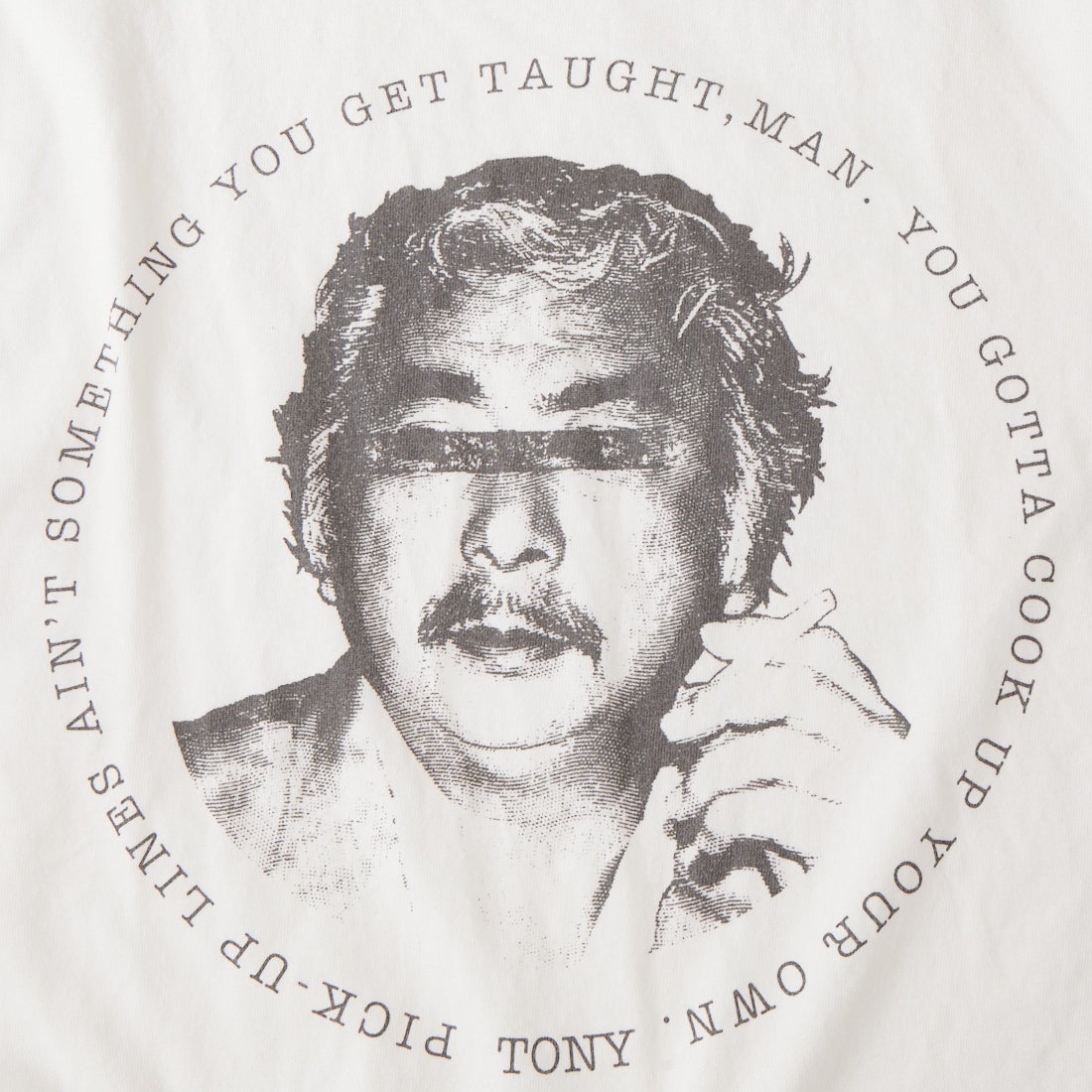 Tony Taizsun [トニータイズサン] 漢 渾身Tシャツ [26SS-016] WHT