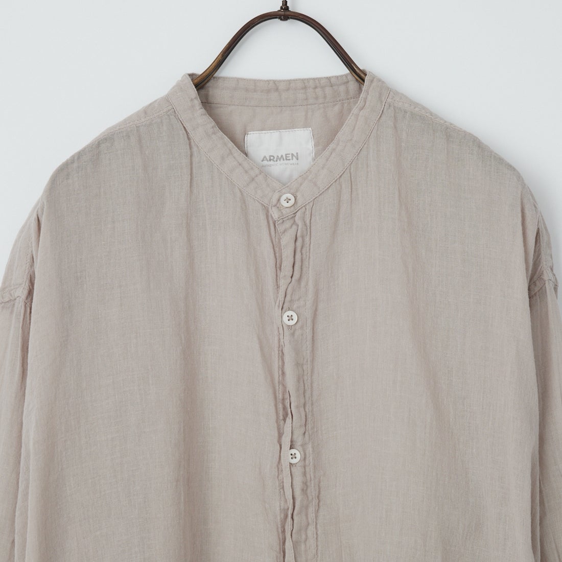 ARMEN [アーメン] シングルガーゼ オーバーダイユーティリティシャツ [INAM2643GD] 9320 ASH G