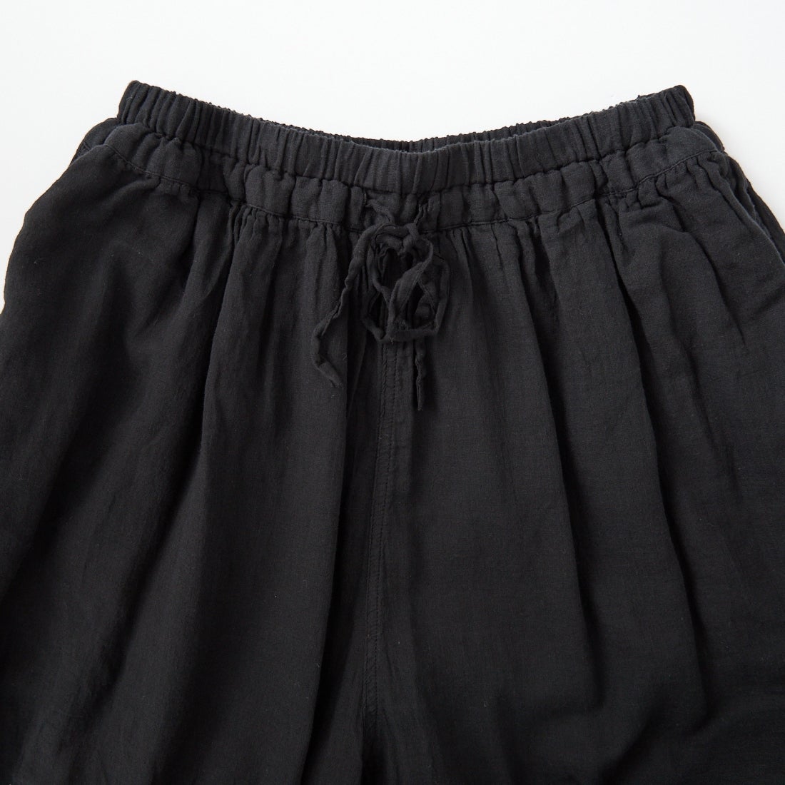 ARMEN [アーメン] シングルガーゼ オーバーダイギャザーパンツ [INAM2644GD] 9900 BLACK
