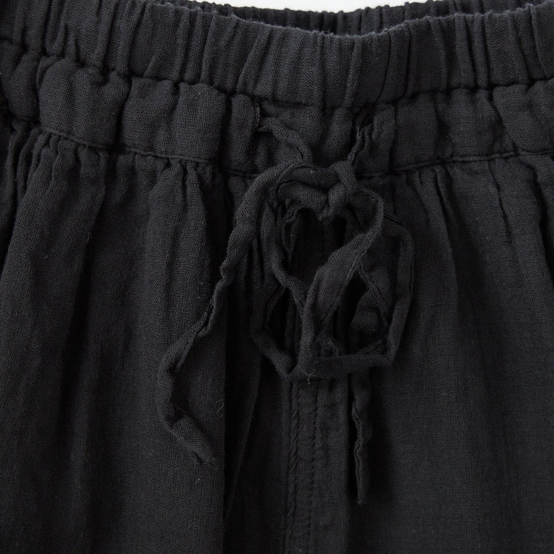 ARMEN [アーメン] シングルガーゼ オーバーダイギャザーパンツ [INAM2644GD] 9900 BLACK