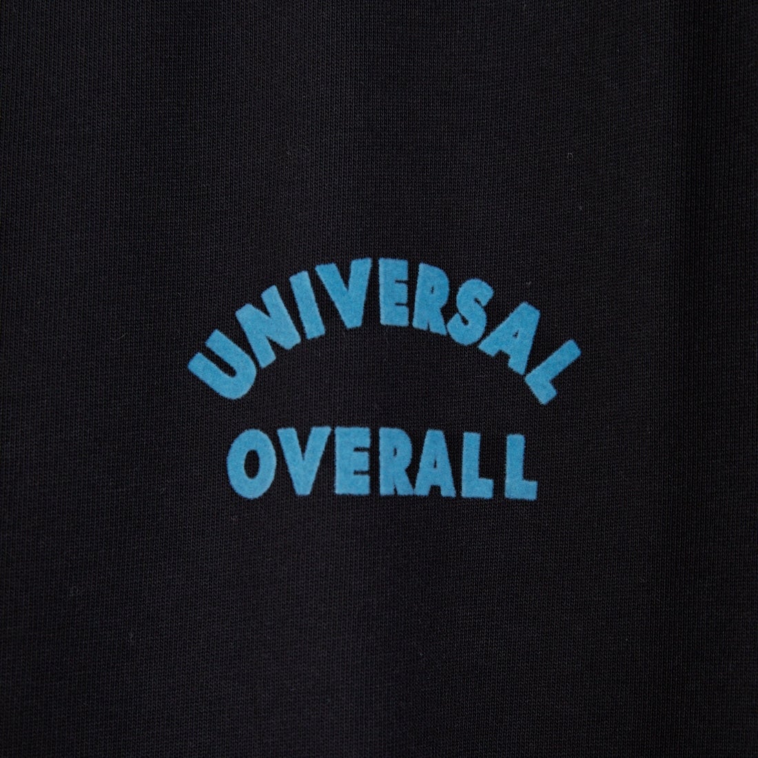 UNIVERSAL OVERALL [ユニバーサルオーバーオール] 別注 フロッキーワンポイントロゴ ノースリーブ マキシ丈ワンピース [U2612807IN-JF] BLACK