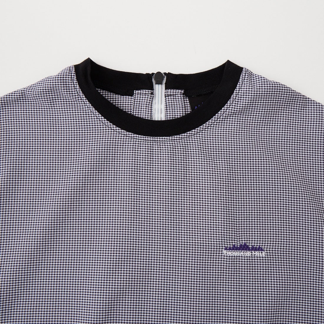 THOUSAND MILE [サウザンド マイル] 別注 ハイエアー バックジップ チェックショートスリーブワンピース [TM261CK50832-JF] 91 BLK CK