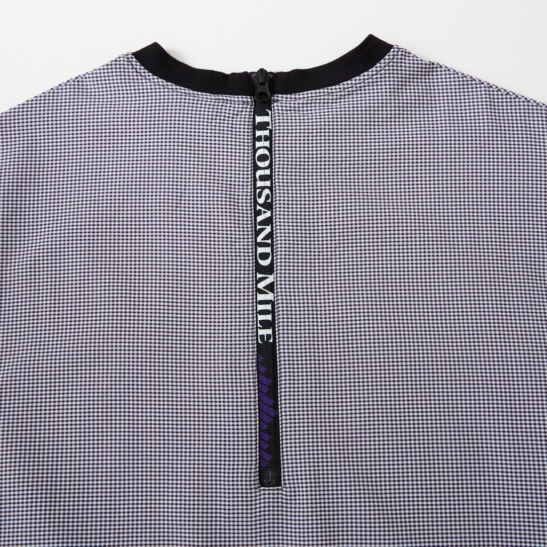 THOUSAND MILE [サウザンド マイル] 別注 ハイエアー バックジップ チェックショートスリーブワンピース [TM261CK50832-JF] 91 BLK CK