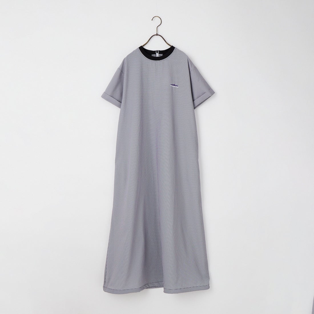 THOUSAND MILE [サウザンド マイル] 別注 ハイエアー バックジップ チェックショートスリーブワンピース [TM261CK50832-JF] 91 BLK CK