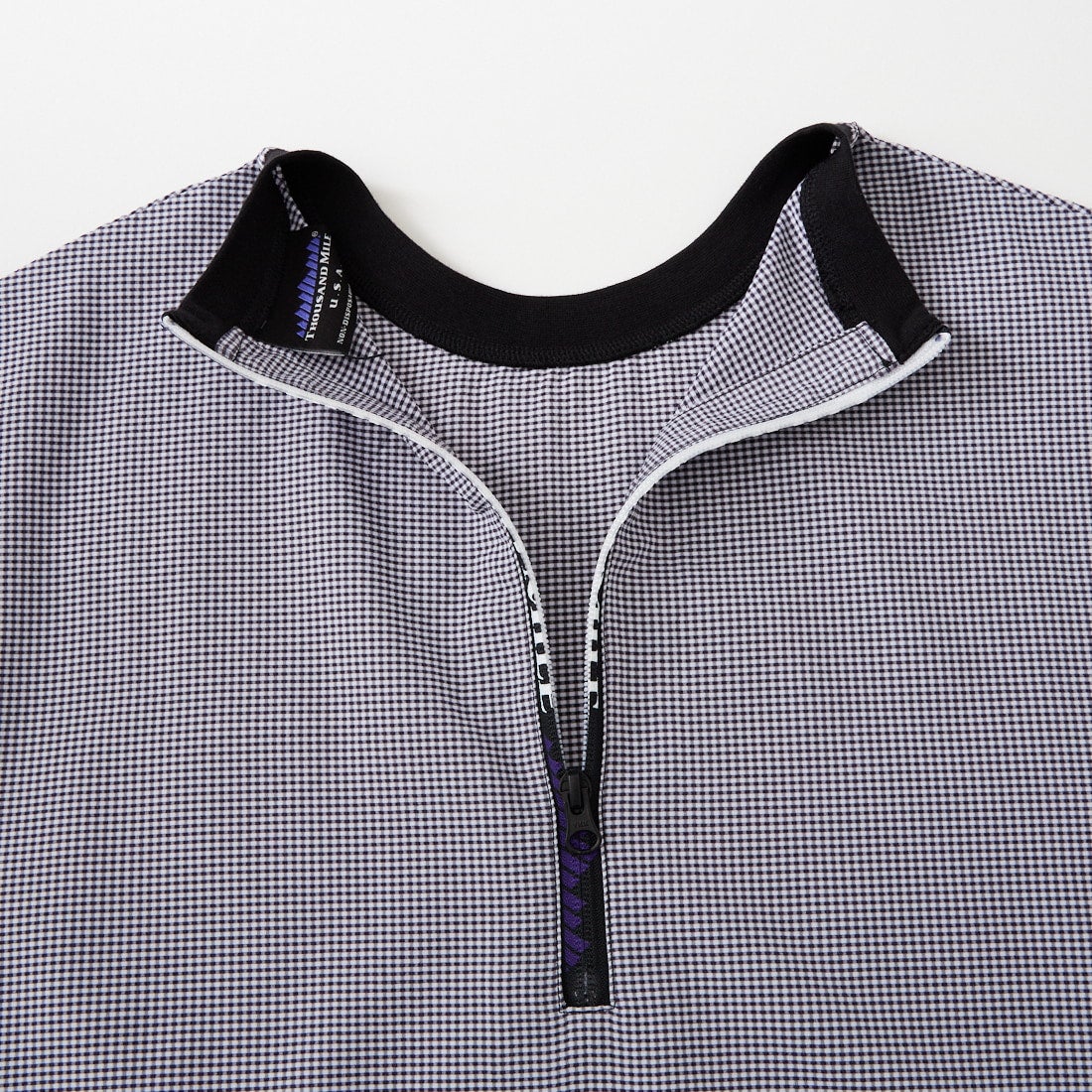 THOUSAND MILE [サウザンド マイル] 別注 ハイエアー バックジップ チェックショートスリーブワンピース [TM261CK50832-JF] 91 BLK CK