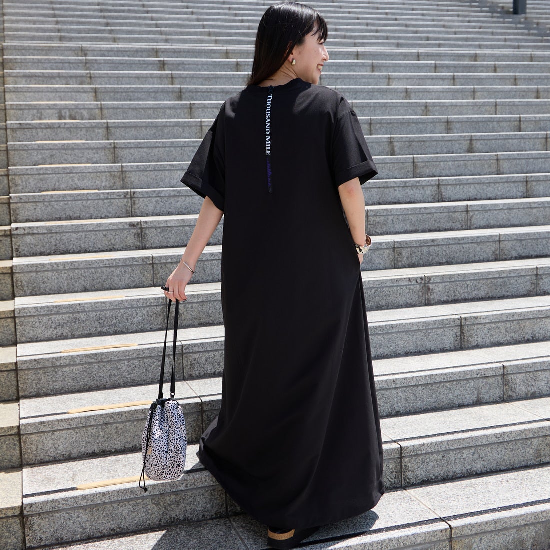 09 BLACK&&モデル身長：150cm 着用サイズ：F&&