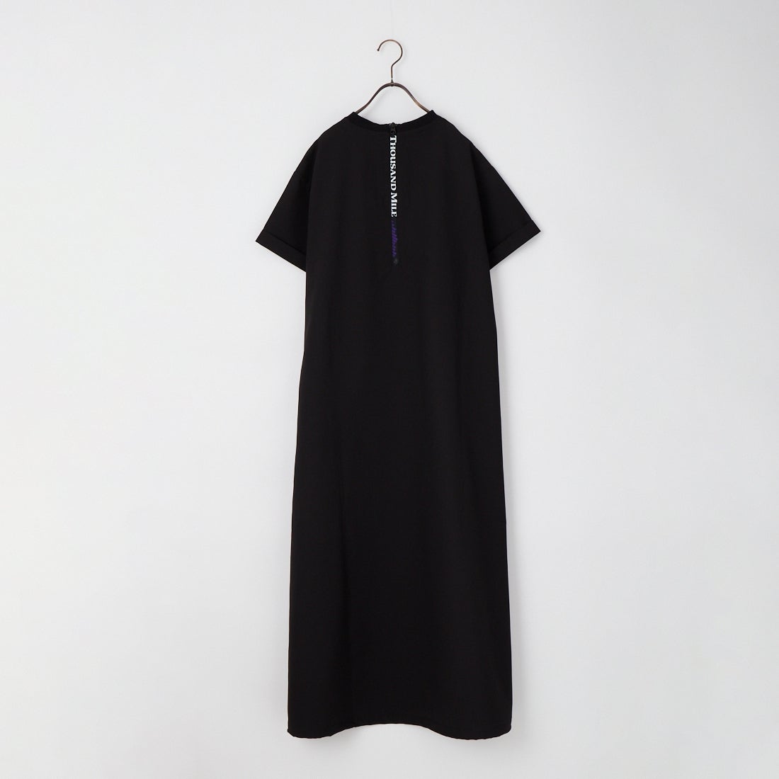THOUSAND MILE [サウザンド マイル] 別注 ハイエアー バックジップ ショートスリーブワンピース [TM261HA50832-JF] 09 BLACK