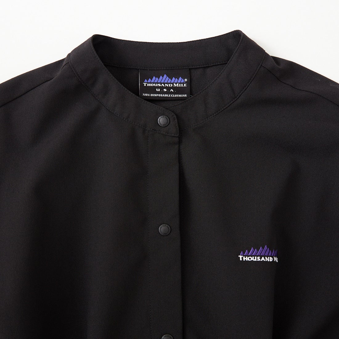 THOUSAND MILE [サウザンド マイル] 別注 ハイエアー ウエストギャザー フレンチスリーブワンピース [TM261HA50822-JF] 09 BLACK