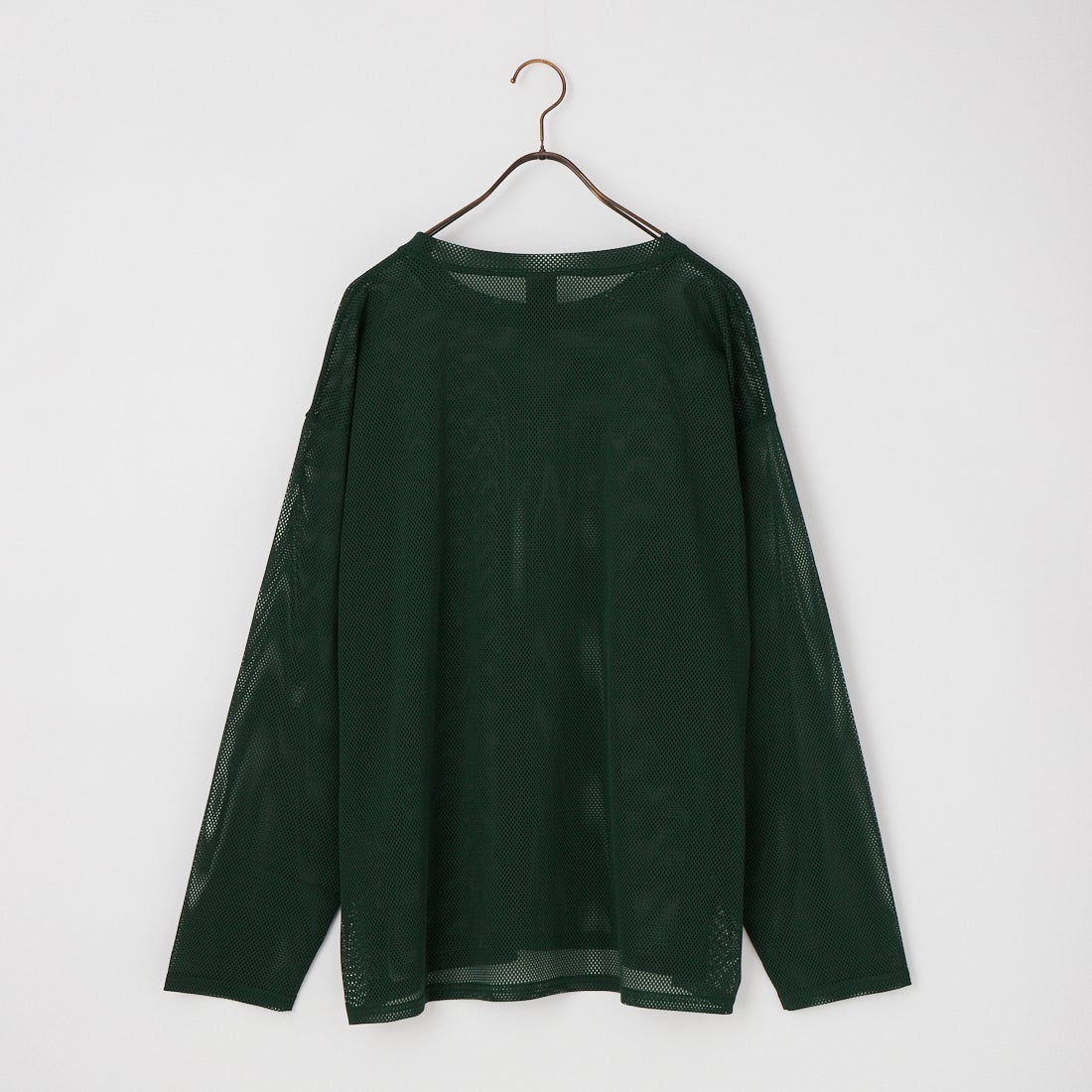 South2West8 [サウスツーウエストエイト] ロングスリーブ クルーネックメッシュTシャツ [SX720] B D.GREEN