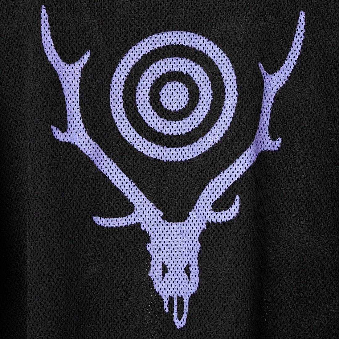 South2West8 [サウスツーウエストエイト] ロングスリーブ クルーネックメッシュTシャツ [SX720] D BLACK