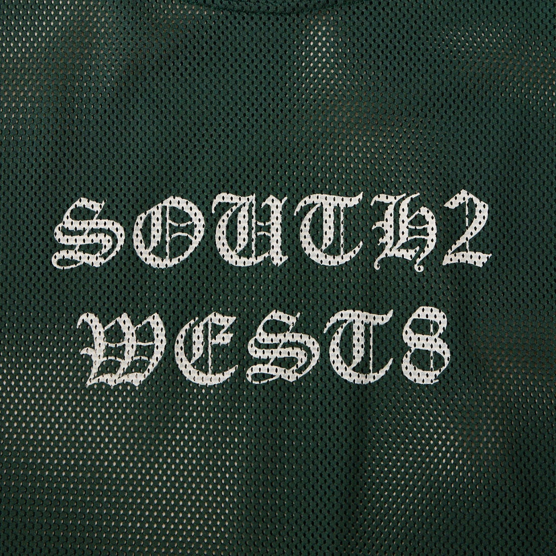 South2West8 [サウスツーウエストエイト] ロングスリーブ クルーネックメッシュTシャツ [SX720] B D.GREEN