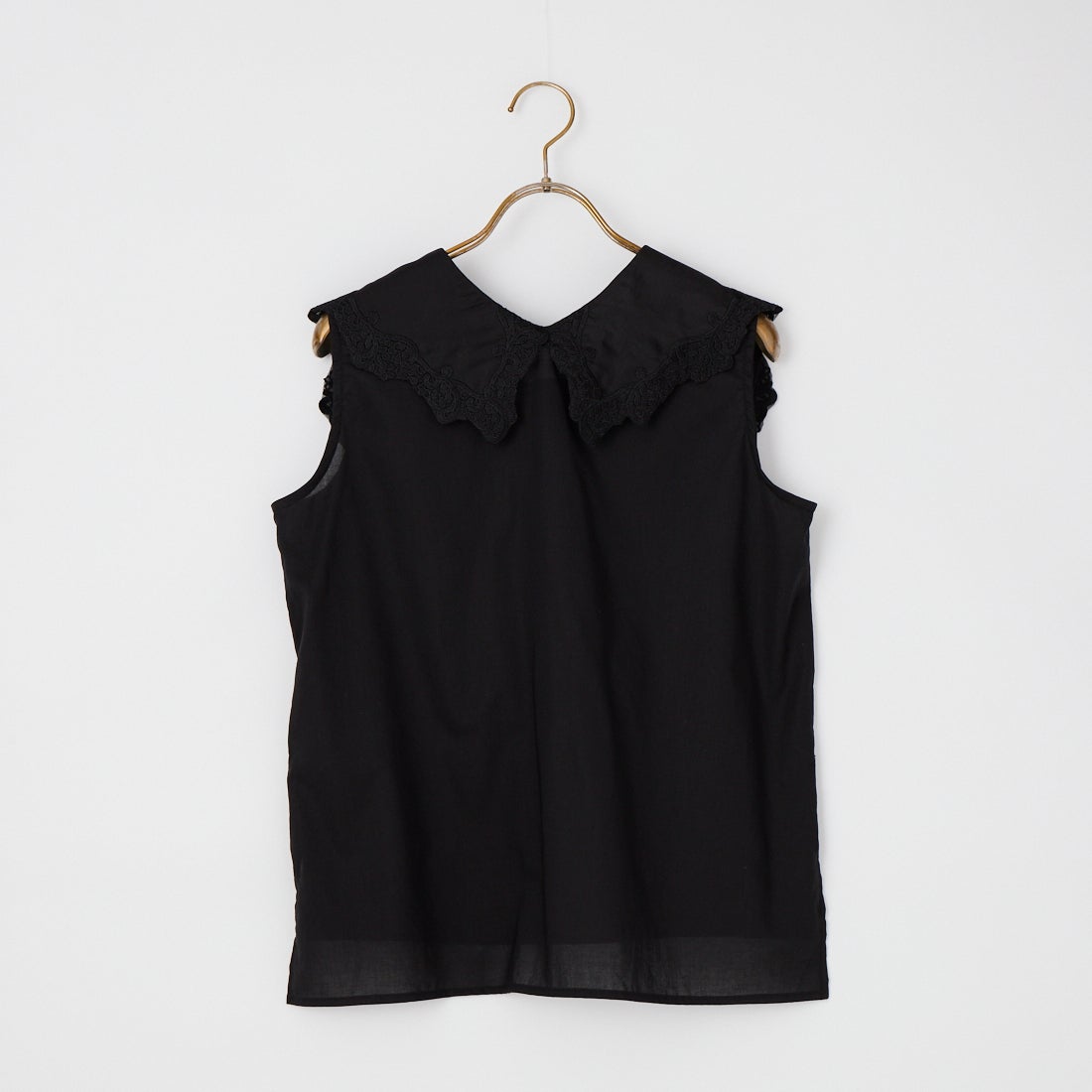 MARMARMAR [マーマーマー] レースカラーノースリーブシャツ [1-830102] 99 BLACK