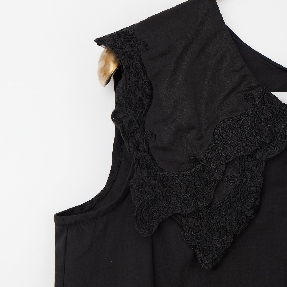 MARMARMAR [マーマーマー] レースカラーノースリーブシャツ [1-830102] 99 BLACK