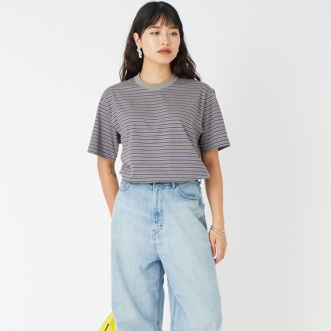 THE NORTH FACE [ザ ノースフェイス] ショートスリーブ フラッシュドライボーダーTシャツ [NT32639] ST &&モデル身長：162cm 着用サイズ：S&&