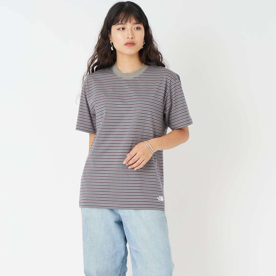 THE NORTH FACE [ザ ノースフェイス] ショートスリーブ フラッシュドライボーダーTシャツ [NT32639] ST &&モデル身長：162cm 着用サイズ：S&&