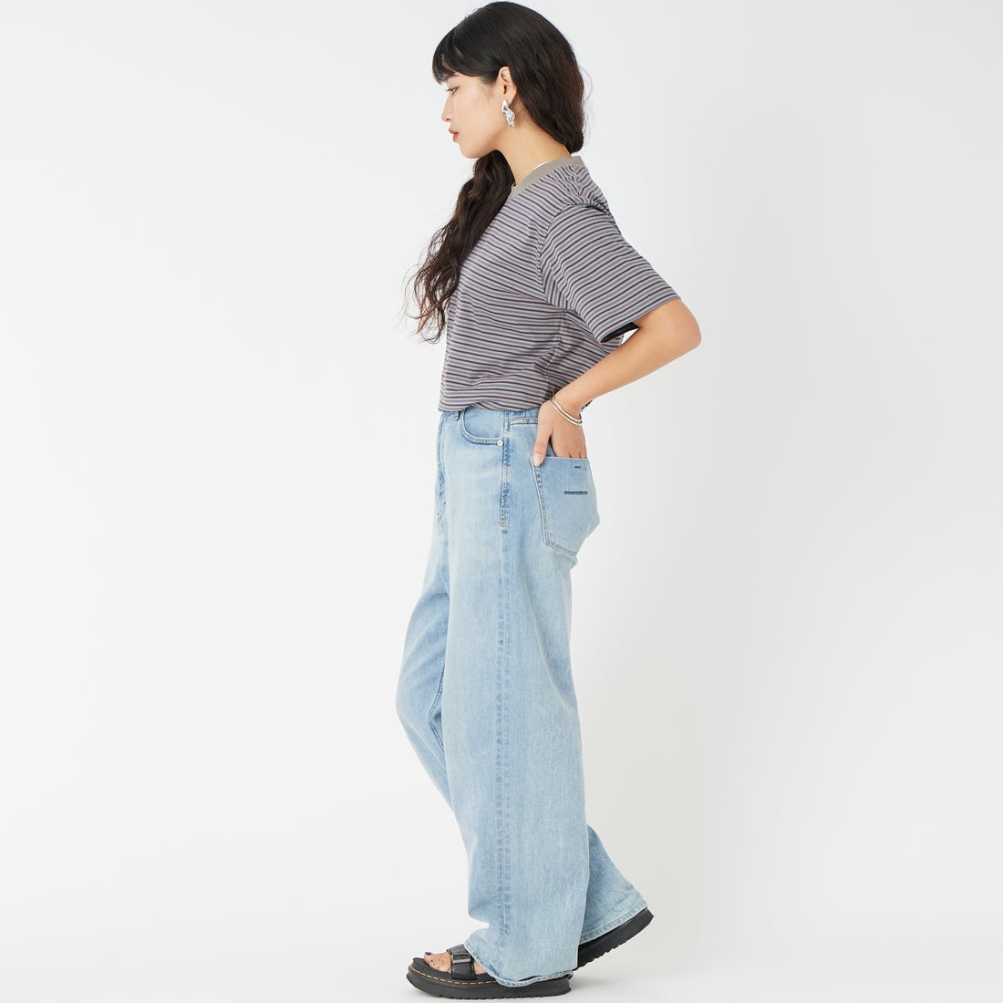 THE NORTH FACE [ザ ノースフェイス] ショートスリーブ フラッシュドライボーダーTシャツ [NT32639] ST &&モデル身長：162cm 着用サイズ：S&&
