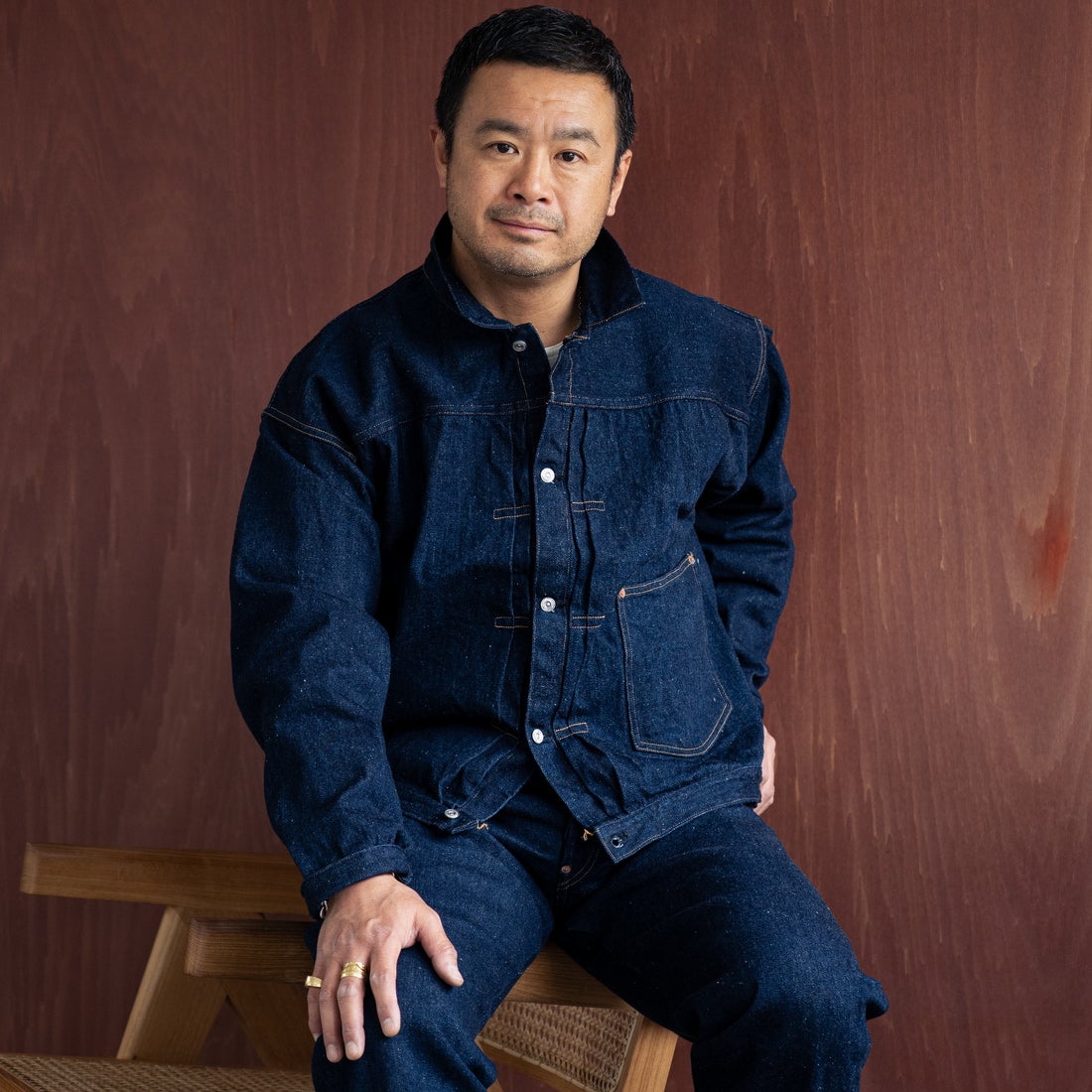 JOHN MUNG DENIM [ジョン マン デニム] 1920s デニムジャケット [JOHNMUNG-DNM-JKT-4] ONE WASH &&モデル身長：177cm 着用サイズ：44&&