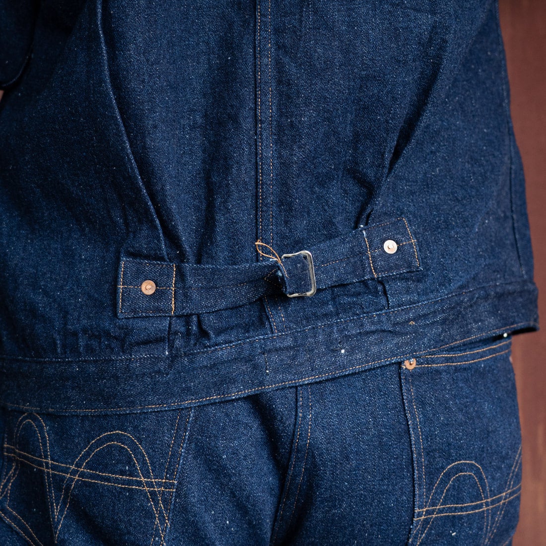 JOHN MUNG DENIM [ジョン マン デニム] 1920s デニムジャケット [JOHNMUNG-DNM-JKT-4] ONE WASH &&モデル身長：177cm 着用サイズ：44&&