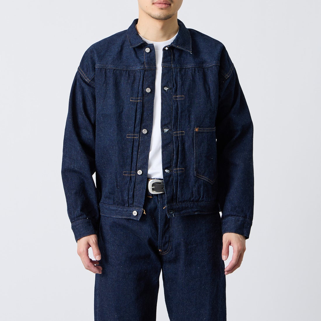 JOHN MUNG DENIM [ジョン マン デニム] 1920s デニムジャケット [JOHNMUNG-DNM-JKT-4] ONE WASH &&モデル身長：168cm 着用サイズ：36&&