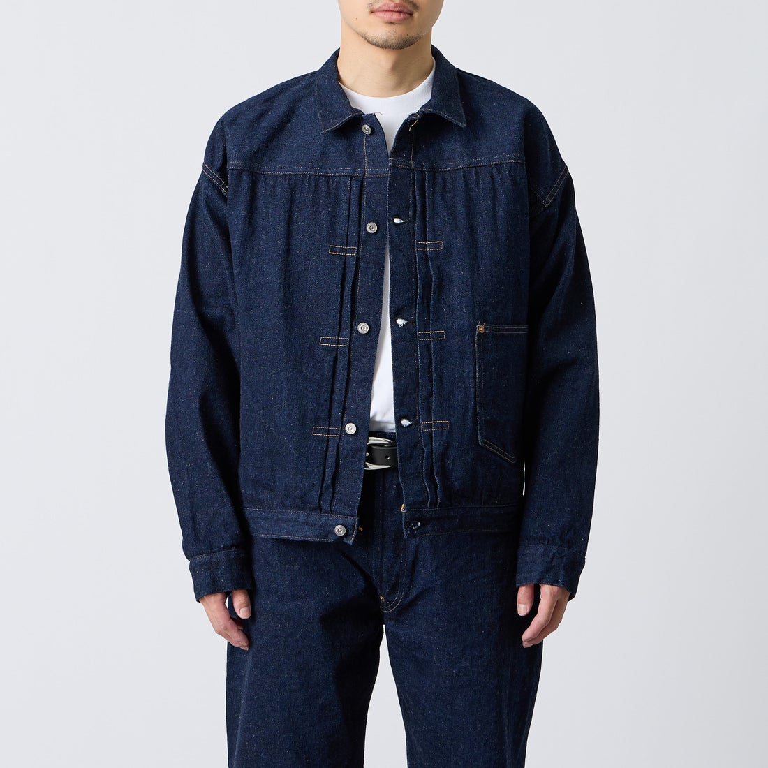 JOHN MUNG DENIM [ジョン マン デニム] 1920s デニムジャケット [JOHNMUNG-DNM-JKT-4] ONE WASH &&モデル身長：168cm 着用サイズ：40&&