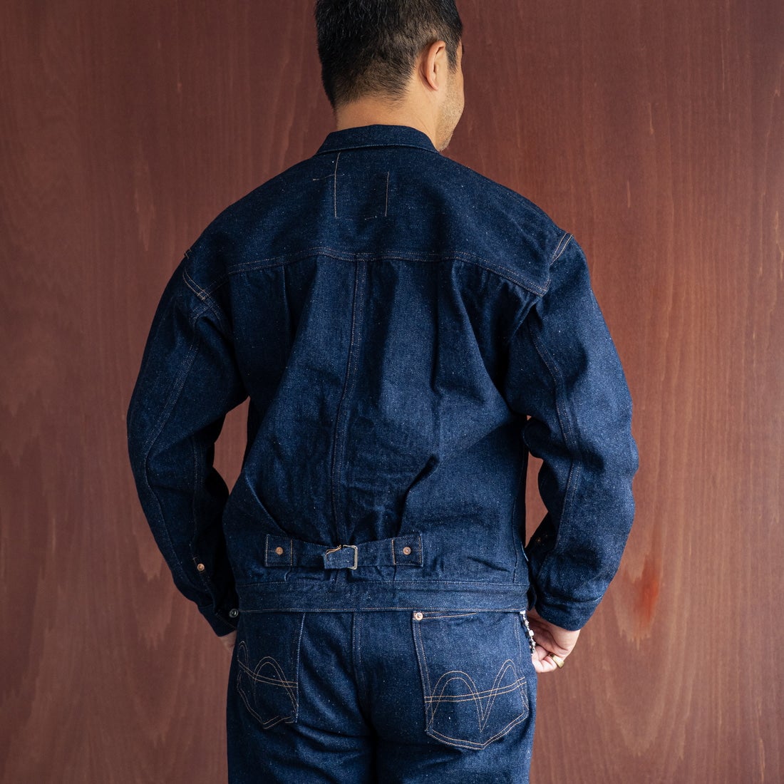 JOHN MUNG DENIM [ジョン マン デニム] 1920s デニムジャケット [JOHNMUNG-DNM-JKT-4] ONE WASH &&モデル身長：177cm 着用サイズ：42&&