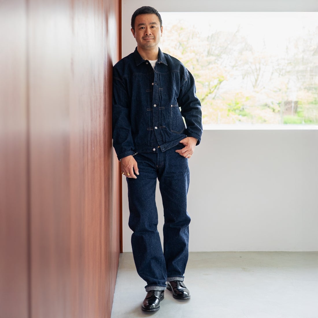 JOHN MUNG DENIM [ジョン マン デニム] 1920s デニムパンツ [JOHNMUNG-DNM-PANTS-5] ONE WASH &&モデル身長：177cm 着用サイズ：34&&