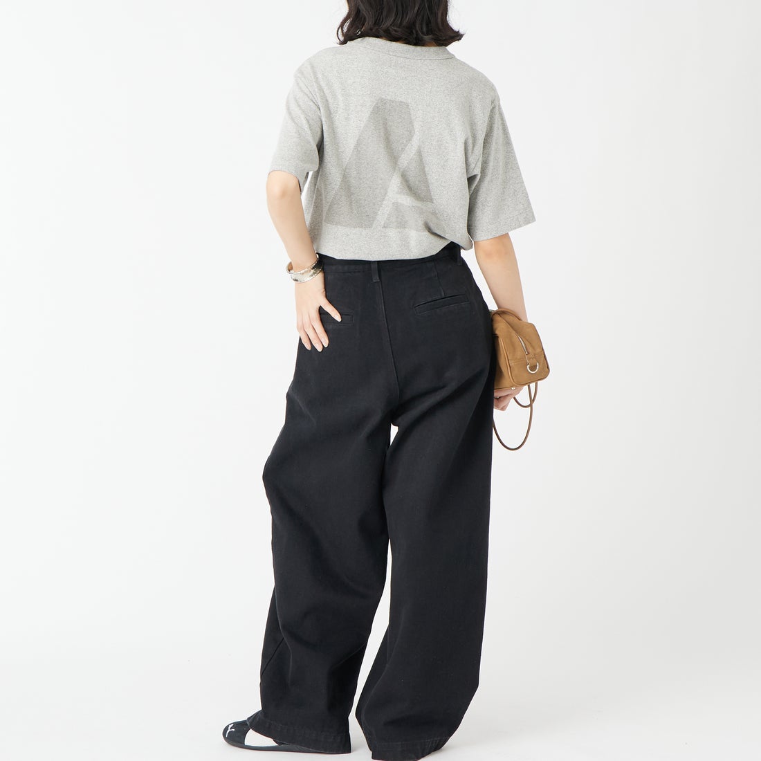 blurhms ROOTSTOCK [ブラームス ルーツストック] ARMEE 88/12スタンダードプリントTシャツ [BROOTS25S35S26C] 02 H.GREY &&モデル身長：162cm 着用サイズ：0&&