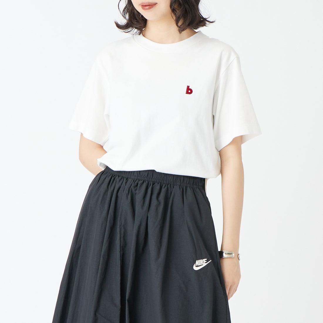01 WHT/RED&&モデル身長：162cm 着用サイズ：0&&