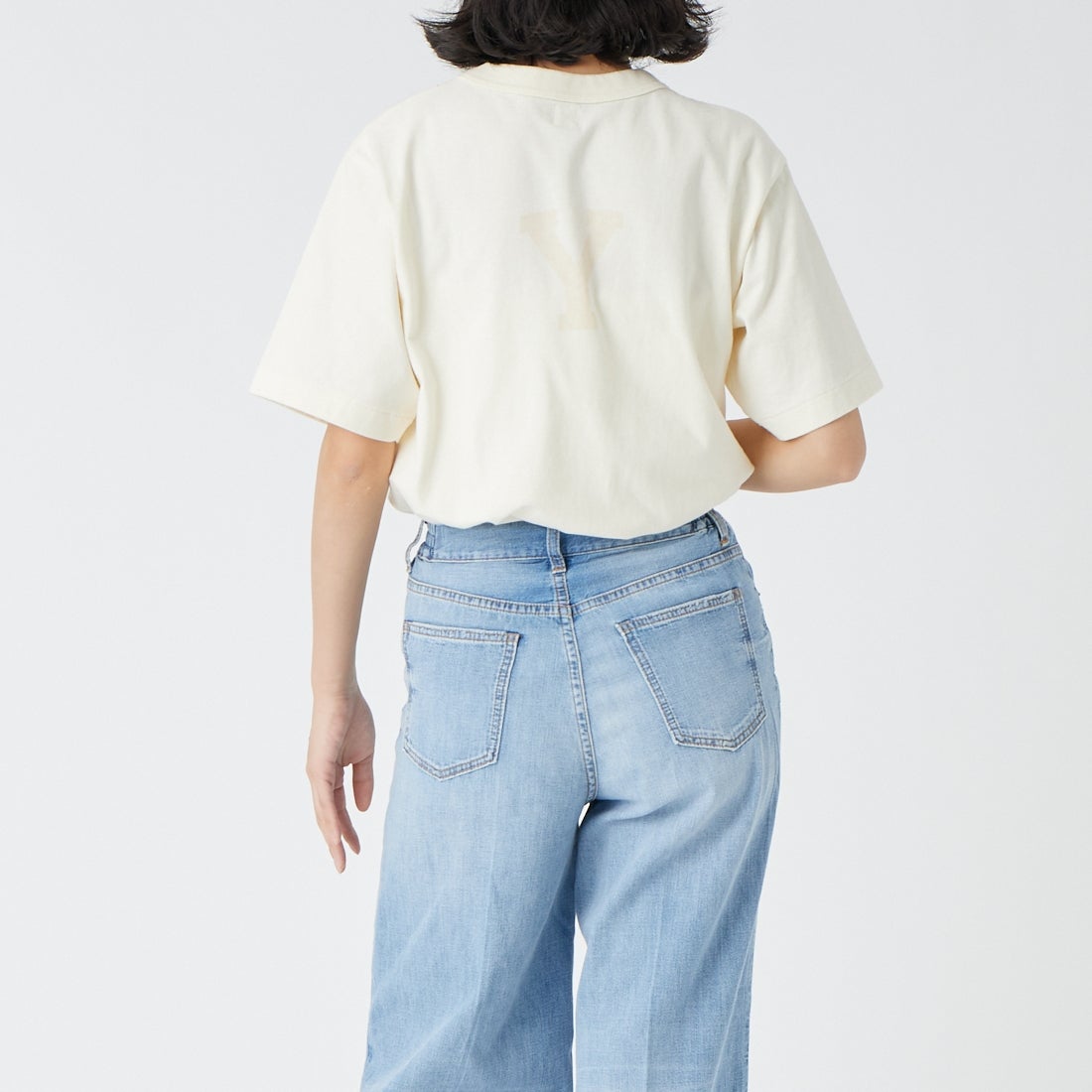 blurhms ROOTSTOCK [ブラームス ルーツストック] ALE-Y 88/12スタンダードプリントTシャツ [BROOTS25S35S26A] 01 IVORY &&モデル身長：162cm 着用サイズ：0&&