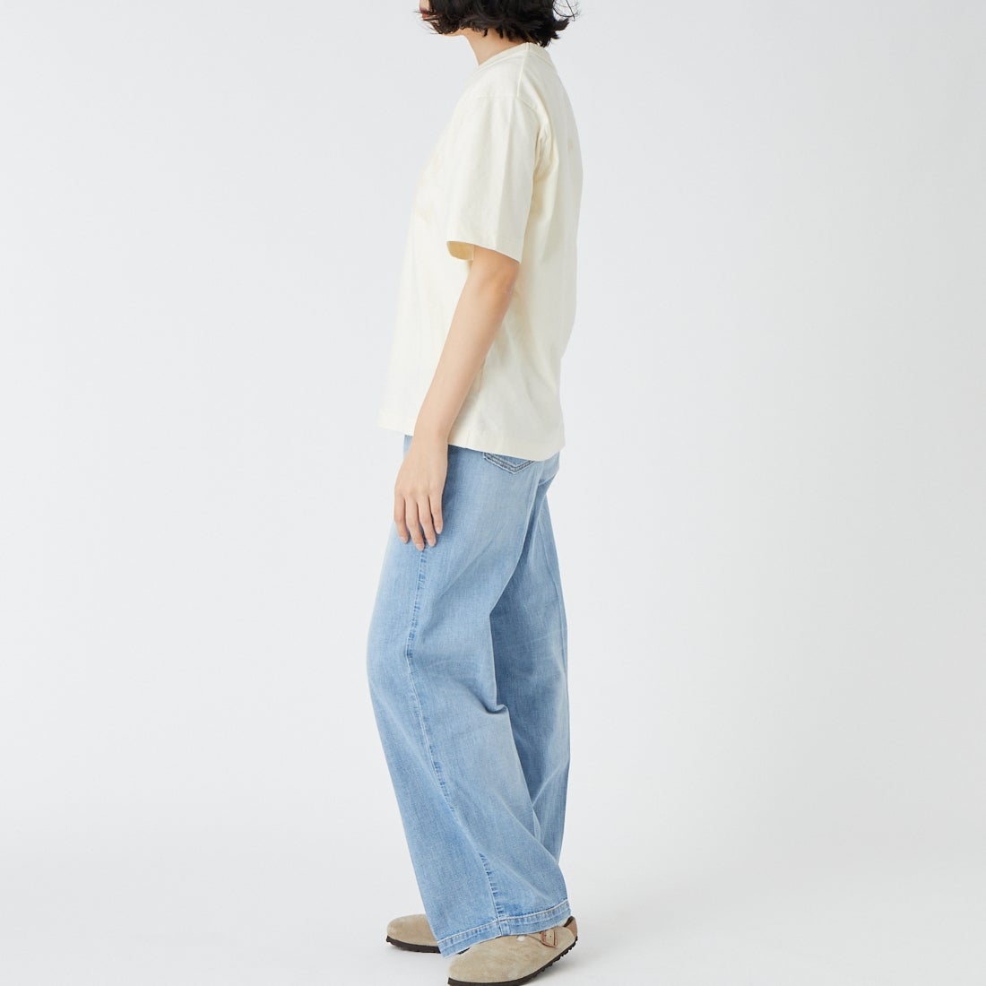 blurhms ROOTSTOCK [ブラームス ルーツストック] ALE-Y 88/12スタンダードプリントTシャツ [BROOTS25S35S26A] 01 IVORY &&モデル身長：162cm 着用サイズ：0&&